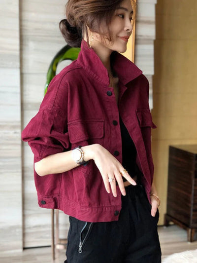 Jackets for Women Spring Autumn 2023 New Women's Fashion Versatile Jean Jacket Short Jacket Work Clothes Denim Top Streetwear Elite Boutique