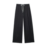TRAF Pants Women 2024 Trousers Casual Wide Pants Woman office wear Wide leg Pants Women Autumn Baggy Black High Waist Trousers Elite Boutique