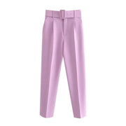 TRAF Women Pants High waist Trousers Office Wear for Women Professional Autumn Cropped Pants Office outfits Women's Formal Pants Elite Boutique
