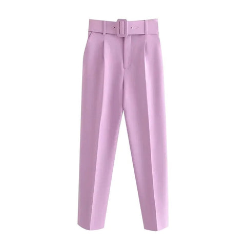 TRAF Women Pants High waist Trousers Office Wear for Women Professional Autumn Cropped Pants Office outfits Women's Formal Pants Elite Boutique