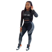 Casual Women's Long Sleeve Hoodie Set Printed Fashion Autumn Sportswear Two Pieces Outfit Comfortable Streetwear Style Elite Boutique