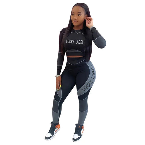 Casual Women's Long Sleeve Hoodie Set Printed Fashion Autumn Sportswear Two Pieces Outfit Comfortable Streetwear Style Elite Boutique