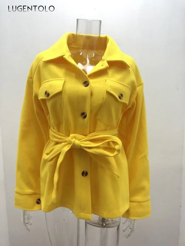 Women Fashion Jacket Fall/Winter 2024 New Lapel Single Breasted Thickened Windproof Thermal Coats Elegant Versatile Daily Wear Elite Boutique
