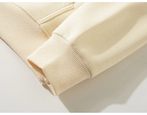 Hoodie Men 500g Fleece thicken Loose Solid Unisex Oversized Basic Autumn Winter Warm Women Sweatshirts Hooded Pullovers Male Top Elite Boutique