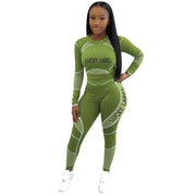 Casual Women's Long Sleeve Hoodie Set Printed Fashion Autumn Sportswear Two Pieces Outfit Comfortable Streetwear Style Elite Boutique