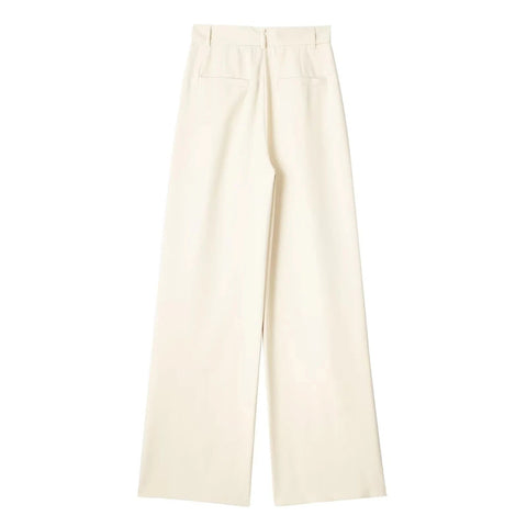 TRAF Women's Formal Pants Office Wear Women Striped Grey Black Pants Woman High Waist Baggy Suit Pants Casual Wide Leg Trousers Elite Boutique