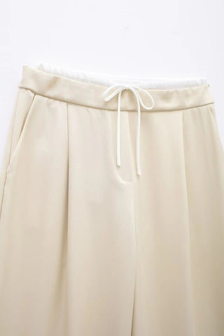 TRAF Pants Women 2024 Trousers Casual Wide Pants Woman office wear Wide leg Pants Women Autumn Baggy Black High Waist Trousers Elite Boutique