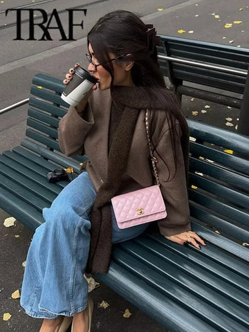 Women Elegant Street Jacket 2025 Fashion Comfortable Short Jackets For Women Belt Casual Coat Long Sleeve New Outerwears Elite Boutique