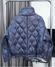Quilted coat for women ETJ 2024traf QUILTED JACKET WITH TIES new beige drawstring high neck pocket clip cotton jacket for women Elite Boutique
