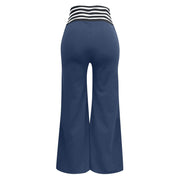 Women Hollow Belt Trousers Fashion Temperament Commuting Flared Trousers Daily Classic Solid Causal High Waist Wide Leg Pants Elite Boutique