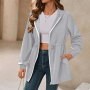 Women'S Jacket Tourism Outdoor Hiking Waterproof Rain Poncho Raincoat Hooded Rain Coat High-Quality Jackets Hiking Clothes Elite Boutique