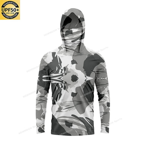 Custom Men's UPF 50+ Sun Protection Hoodie Shirts Long Sleeve Lightweight SPF Outdoor UV Hiking Fishing Shirts Elite Boutique