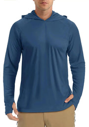 UPF 50+ Sun Protection T-Shirts Mens Long Sleeve Hoodie Casual Quick Dry T shirts Outdoor Hike Sports Run Pullover Tops Elite Boutique
