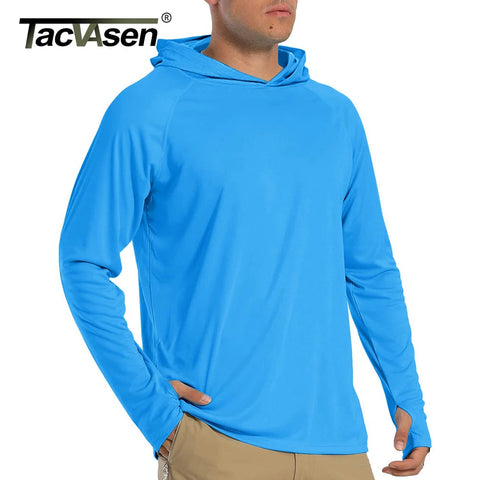 TACVASEN Sun Protection T-Shirts Mens Long Sleeve Hoodie Casual UV-Proof T-Shirts Breathable Lightweight Quick Dry T shirts Male Elite Boutique