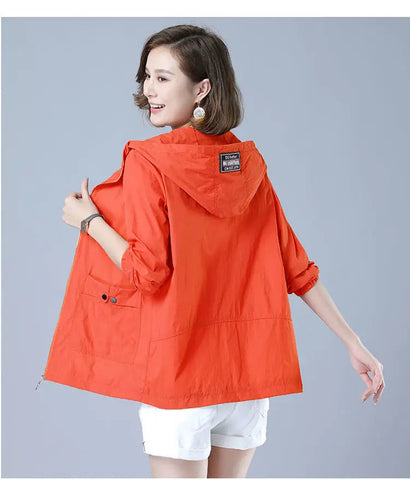 Women's Jacket 2025 New Summer Thin Coat Casual Windbreaker Female Sun Protection Jacket Basic Zipper Coat Tops Elite Boutique