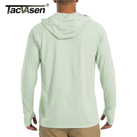 TACVASEN Sun Protection T-Shirts Mens Long Sleeve Hoodie Casual UV-Proof T-Shirts Breathable Lightweight Quick Dry T shirts Male Elite Boutique