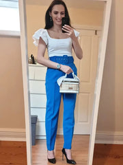 TRAF Women Pants High waist Trousers Office Wear for Women Professional Autumn Cropped Pants Office outfits Women's Formal Pants Elite Boutique