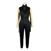 Jumpsuits for Women 2024 Summer Sexy Spicy Girl Side Button Zipper Sleeveless 4 Pocket Jumpsuit Streetwear Fashion Overalls Elite Boutique