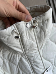 Quilted coat for women ETJ 2024traf QUILTED JACKET WITH TIES new beige drawstring high neck pocket clip cotton jacket for women Elite Boutique