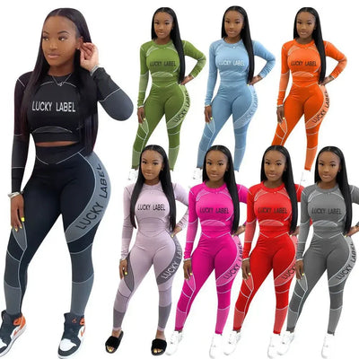 Casual Women's Long Sleeve Hoodie Set Printed Fashion Autumn Sportswear Two Pieces Outfit Comfortable Streetwear Style Elite Boutique