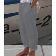 Casual Women's Trousers Fashion Solid Cotton Pants For Women Spring Summer Fashion Daily Black White Side Pocket Pants Elite Boutique
