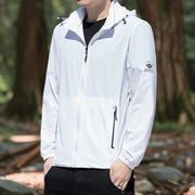 Upf 50 Hoodies Long Sleeve Men Outdoor Lightweight Zip Up Jacket Fishing Hiking Sun Protection Compressed Coat Zipper Pockets Elite Boutique