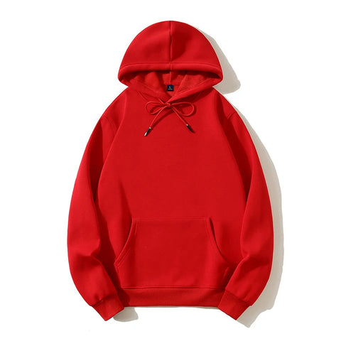 Hoodie Men 500g Fleece thicken Loose Solid Unisex Oversized Basic Autumn Winter Warm Women Sweatshirts Hooded Pullovers Male Top Elite Boutique