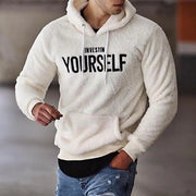 Hoodie Letters Embroidery Warm Pullover Men Long Sleeve Pockets Hooded Sweatshirt Fleece Casual Sweatshirts For Spring/Autumn Elite Boutique