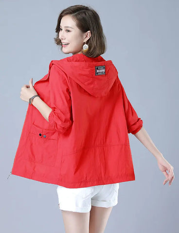 Women's Jacket 2025 New Summer Thin Coat Casual Windbreaker Female Sun Protection Jacket Basic Zipper Coat Tops Elite Boutique