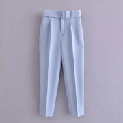 TRAF Women Pants High waist Trousers Office Wear for Women Professional Autumn Cropped Pants Office outfits Women's Formal Pants Elite Boutique