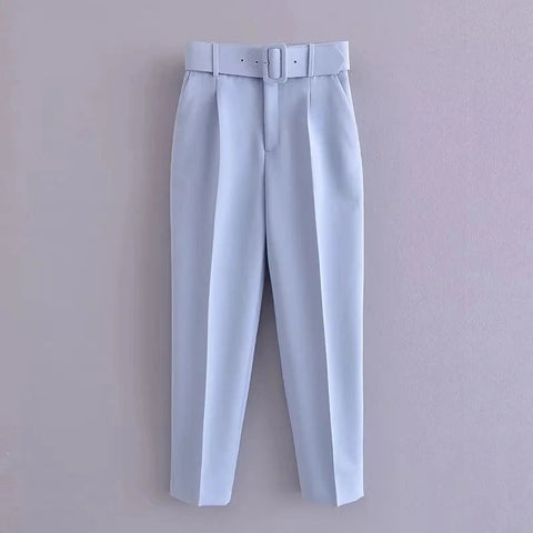 TRAF Women Pants High waist Trousers Office Wear for Women Professional Autumn Cropped Pants Office outfits Women's Formal Pants Elite Boutique