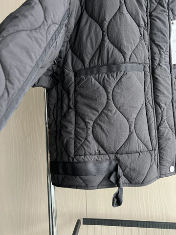 Quilted coat for women ETJ 2024traf QUILTED JACKET WITH TIES new beige drawstring high neck pocket clip cotton jacket for women Elite Boutique