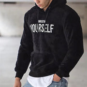Hoodie Letters Embroidery Warm Pullover Men Long Sleeve Pockets Hooded Sweatshirt Fleece Casual Sweatshirts For Spring/Autumn Elite Boutique