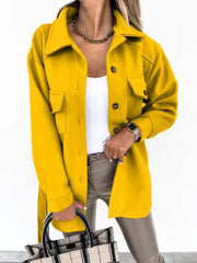 Women Fashion Jacket Fall/Winter 2024 New Lapel Single Breasted Thickened Windproof Thermal Coats Elegant Versatile Daily Wear Elite Boutique
