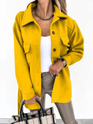 Women Fashion Jacket Fall/Winter 2024 New Lapel Single Breasted Thickened Windproof Thermal Coats Elegant Versatile Daily Wear Elite Boutique