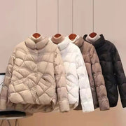 Women Jacket 2025 New Autumn Winter Parkas Female Light Thin Down Cotton Coat Femme Casual Short Warm Basic Outerwear Ladies Top Elite Boutique