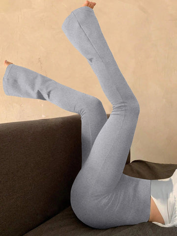 Women's Fashion Trousers Solid Colour High-waisted Flared Pants Slim and Skinny Women's Dragging Trousers Versatile Female Pants Elite Boutique