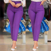 Women's Trousers Women's Pencil Pants Elegant Office Solid Color Trousers Autumn And Winter High Waist Women's Pants Elite Boutique