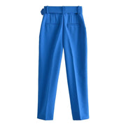 TRAF Women Pants High waist Trousers Office Wear for Women Professional Autumn Cropped Pants Office outfits Women's Formal Pants Elite Boutique