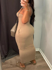 LW Plus Size dresses Off The Shoulder Pocket Design Dress summer sleeveless sexy dress vestido Fashion Elegant maxi dresses Elite Boutique