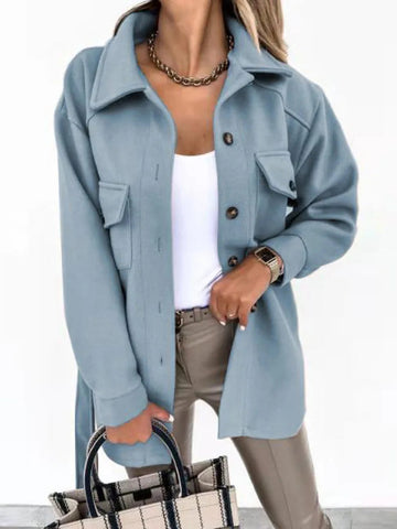 Women Fashion Jacket Fall/Winter 2024 New Lapel Single Breasted Thickened Windproof Thermal Coats Elegant Versatile Daily Wear Elite Boutique
