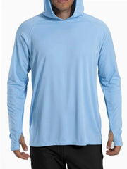 TACVASEN Sun Protection T-Shirts Mens Long Sleeve Hoodie Casual UV-Proof T-Shirts Breathable Lightweight Quick Dry T shirts Male Elite Boutique