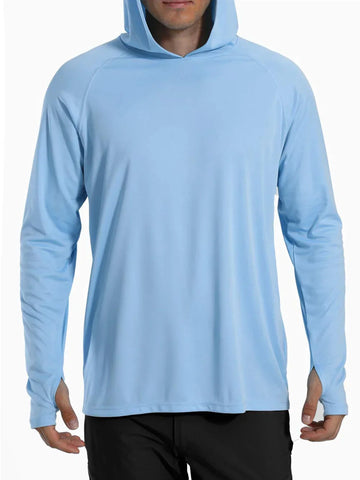 TACVASEN Sun Protection T-Shirts Mens Long Sleeve Hoodie Casual UV-Proof T-Shirts Breathable Lightweight Quick Dry T shirts Male Elite Boutique
