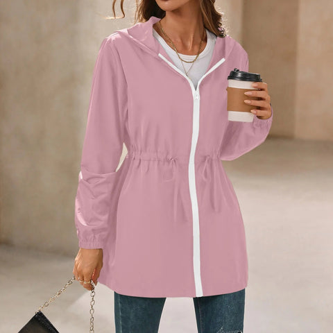Women'S Jacket Tourism Outdoor Hiking Waterproof Rain Poncho Raincoat Hooded Rain Coat High-Quality Jackets Hiking Clothes Elite Boutique