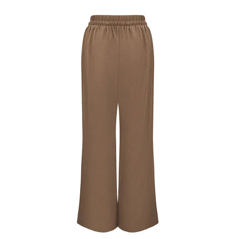 Women Striped Trousers Summer New Fashion Streetwear Basic Straight Casual Slim Pants Lady Sexy Solid Simple Versatile Trousers Elite Boutique
