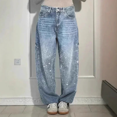 Women Autumn Winter Trouser Pants Solid Color High Waist Button Pockets Wide Leg Pants Casual Fashion Comfortable Regular Fit Elite Boutique