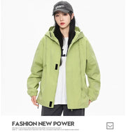 Streetwear Jackets for Women Autumn Waterproof Hooded Jacket Outdoor Casual Outerwear Unisex Tactical Coat Windproof Windbreaker Elite Boutique