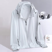Upf 50 Hoodies Long Sleeve Men Outdoor Lightweight Zip Up Jacket Fishing Hiking Sun Protection Compressed Coat Zipper Pockets Elite Boutique
