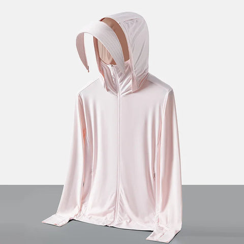 UPF50+ UV Sun Protection Shirts for Women Men Big Brim Breathable Ice Feeling Fabric Thin Ultra-Light Sunscreen Clothing Summer Elite Boutique