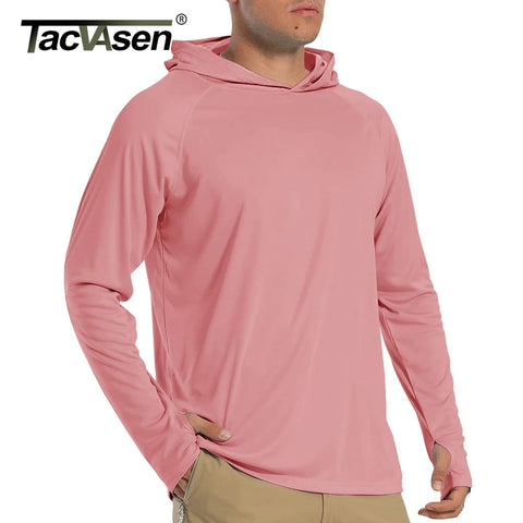 TACVASEN Sun Protection T-Shirts Mens Long Sleeve Hoodie Casual UV-Proof T-Shirts Breathable Lightweight Quick Dry T shirts Male Elite Boutique